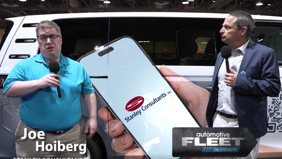Fleet manager being interviewed at convention. 