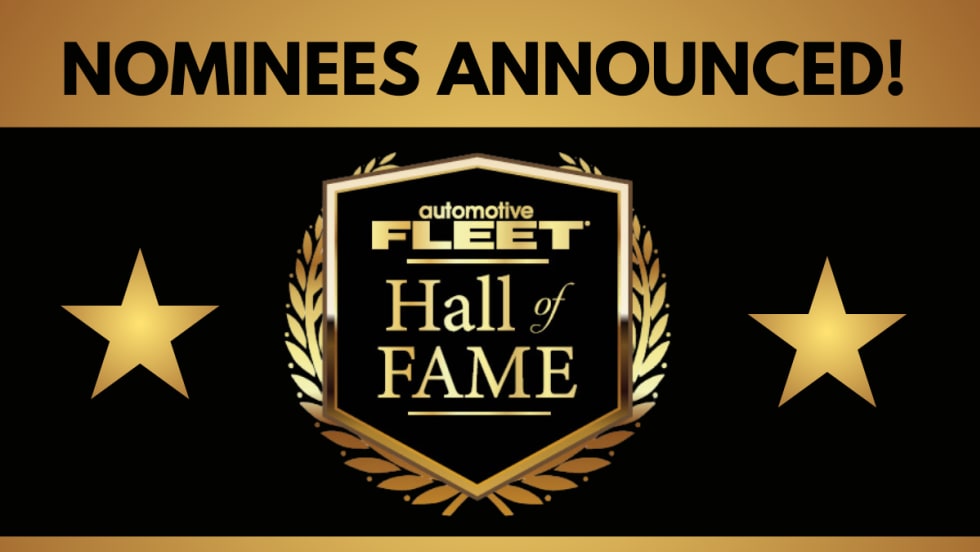 Black and gold graphic with Hall of Fame emblem and title "Nominees Announced".