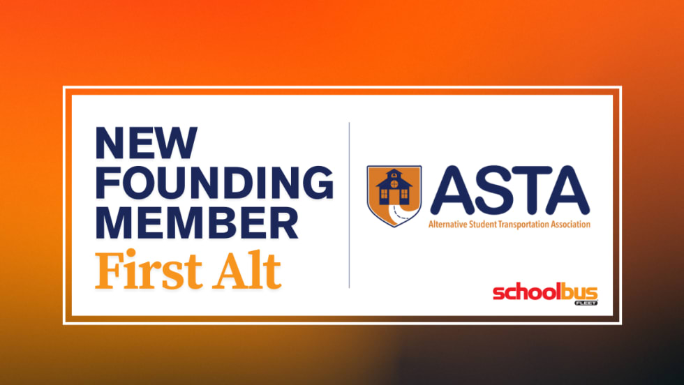 An orange graphic with ASTA's logo and text reading "New Founding Member: First Alt."