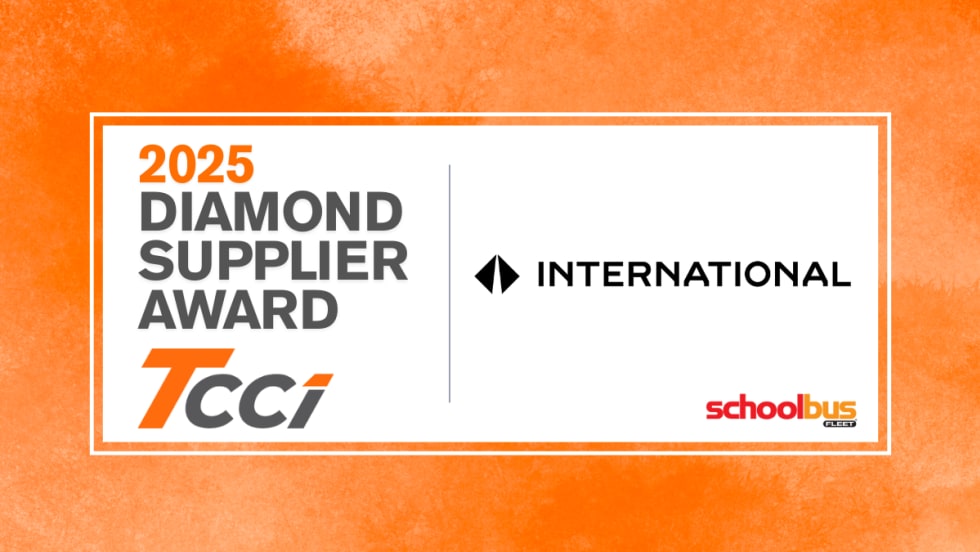 A white and orange graphic with TCCI and International logos, and text reading "2025 Diamond Supplier Award". 