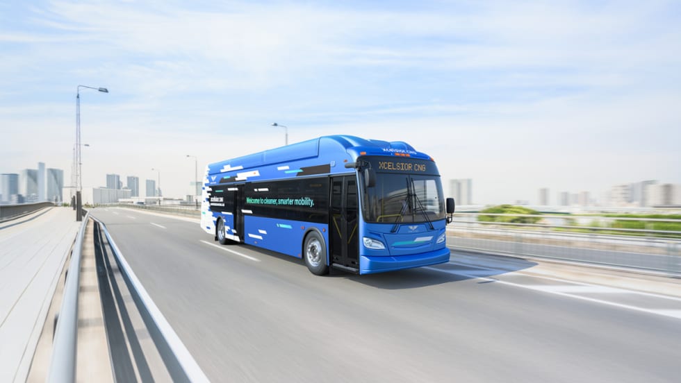Rendering of a Xcelsior CNG 40-ft. transit bus.