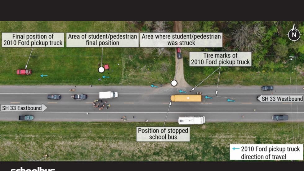 Aerial image of the crash scene.