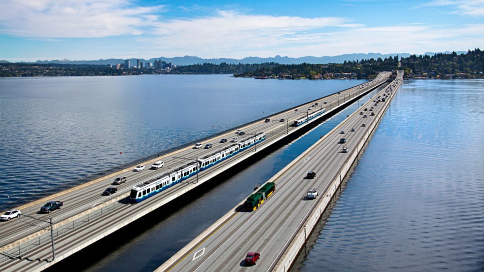 The Sound Transit Floating Bridge.