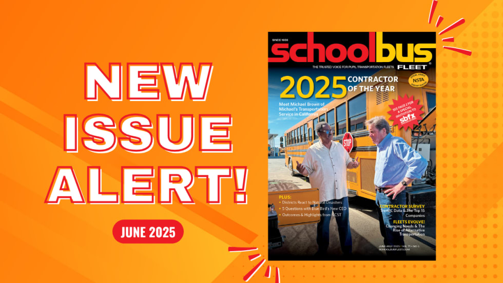 An orange graphic with the June 2025 SBF magazine cover and text reading "New Issue Alert!"