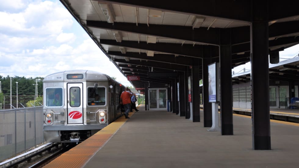 Image of a PATCO rail system platform.
