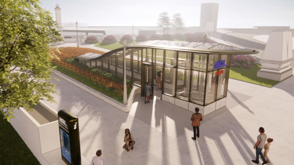 A digital rendering of what Metra will use CMAQ's grant funding for.