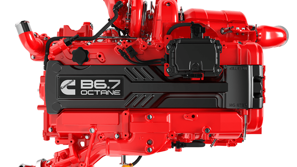 Cummins B6.7 gas truck engine.