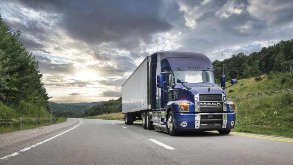  Mack Anthem on highway.