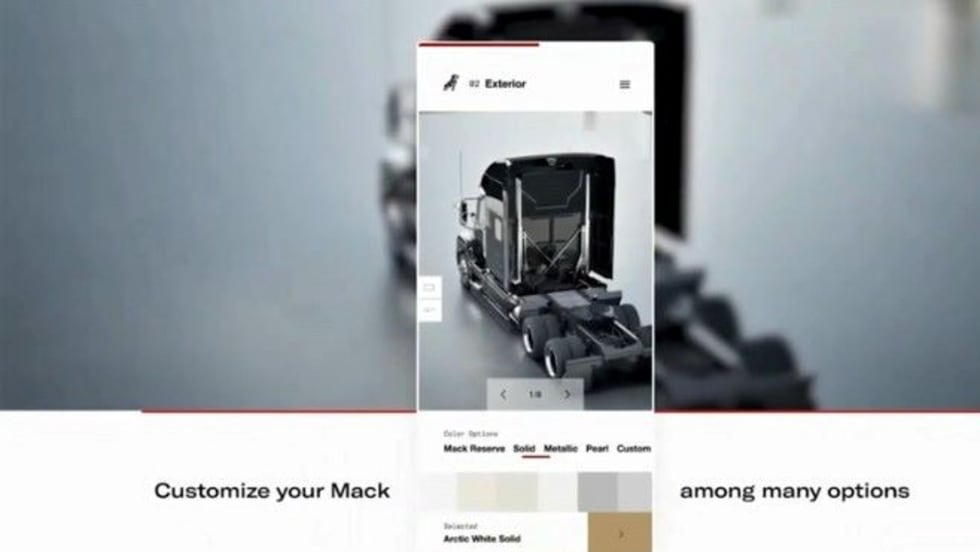 Mack online truck-building platform.