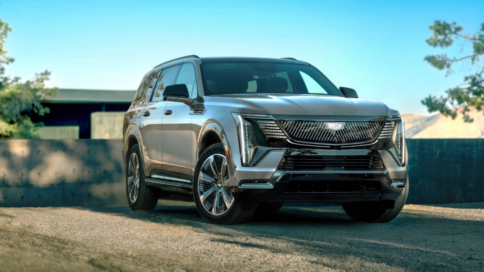 Front view of a 2026 Cadillac Escalade IQL.