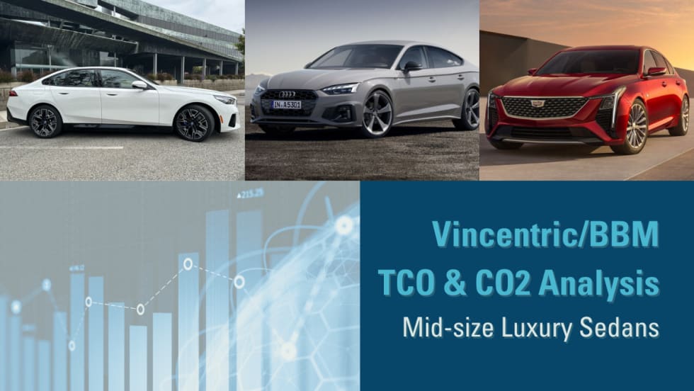 three vehicle models in a graphic display
