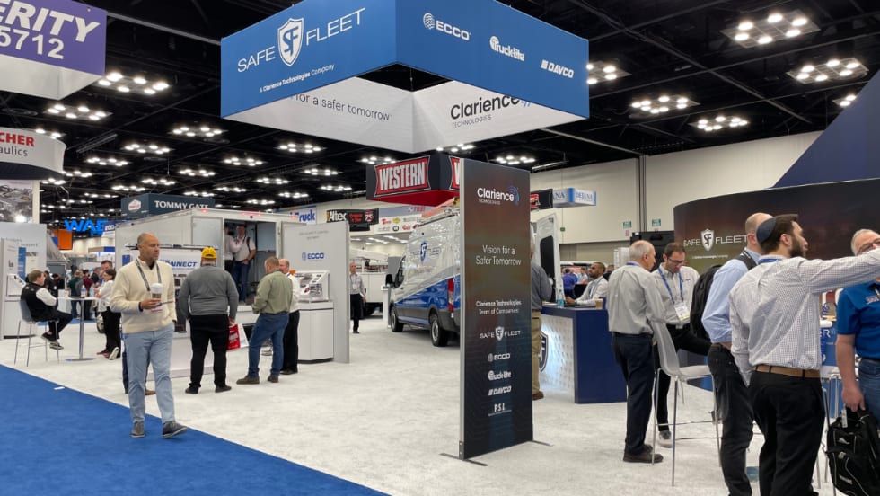 Clarience Technologies booth at the 2025 NTEA Work Truck Week Show.