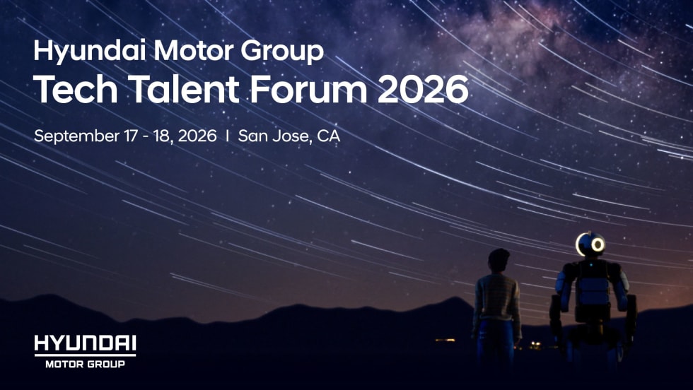 Hyundai Motor Group Tech Talent Forum 2026 September 17-18 San Jose, California. background of starry night