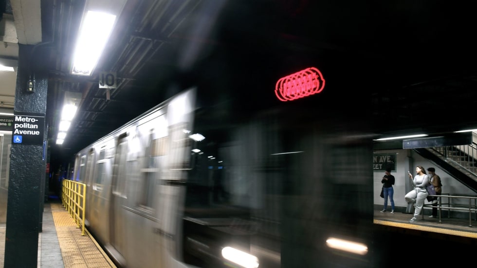 MTA Train in motion