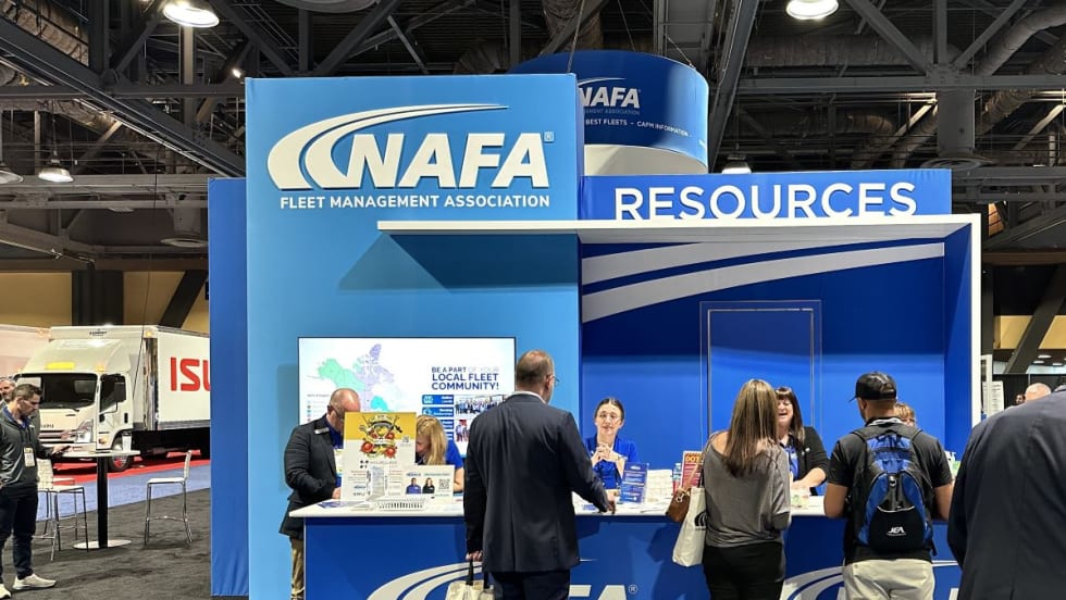 Photo of booth at trade show.