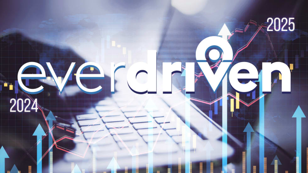 A graphic with the EverDriven logo and a picture of a computer and rising graphs.