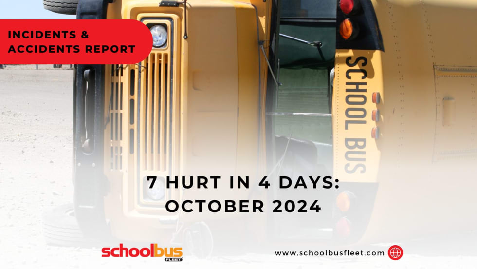a school bus is overturned
