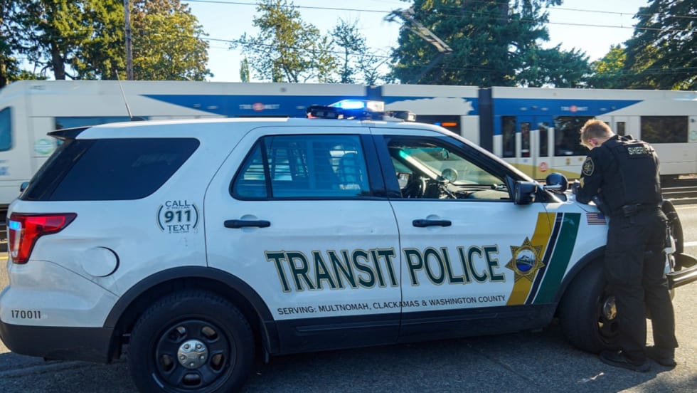 A Multnomah County transit police vehicle.