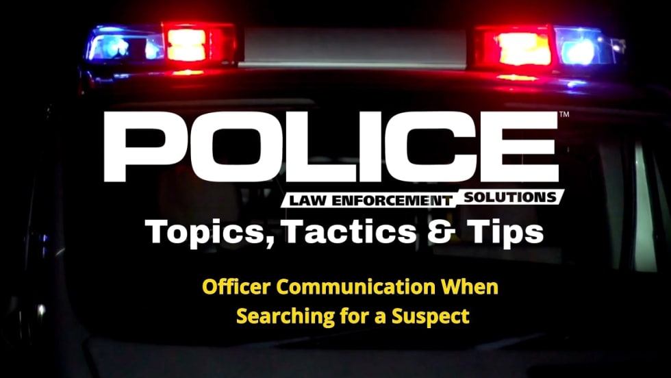 Police law enforcement magazine logo with emergency light bar