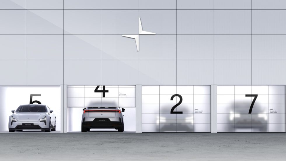 Polestar's four new models sat side by side.