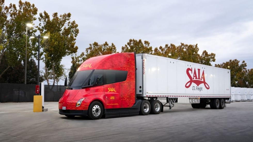 Saia Tesla Semi truck.