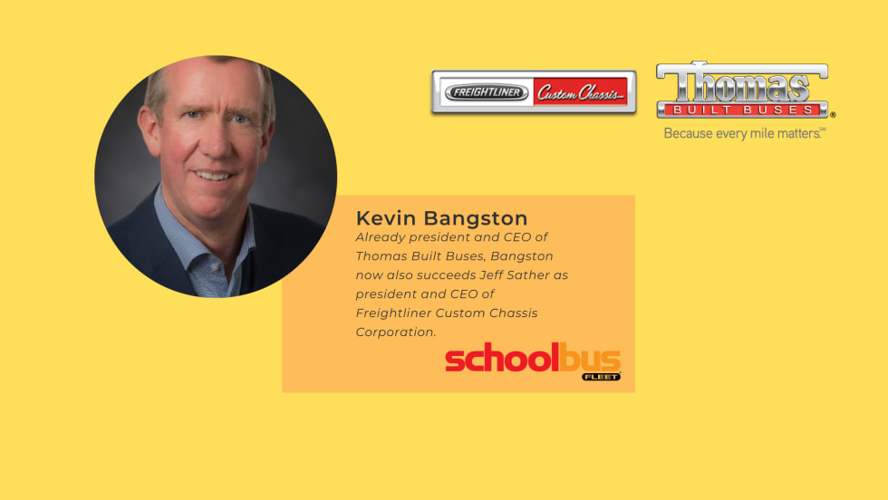 Kevin Bangston, president and CEO of Thomas Built Buses and Freightliner Custom Chassis Corp.