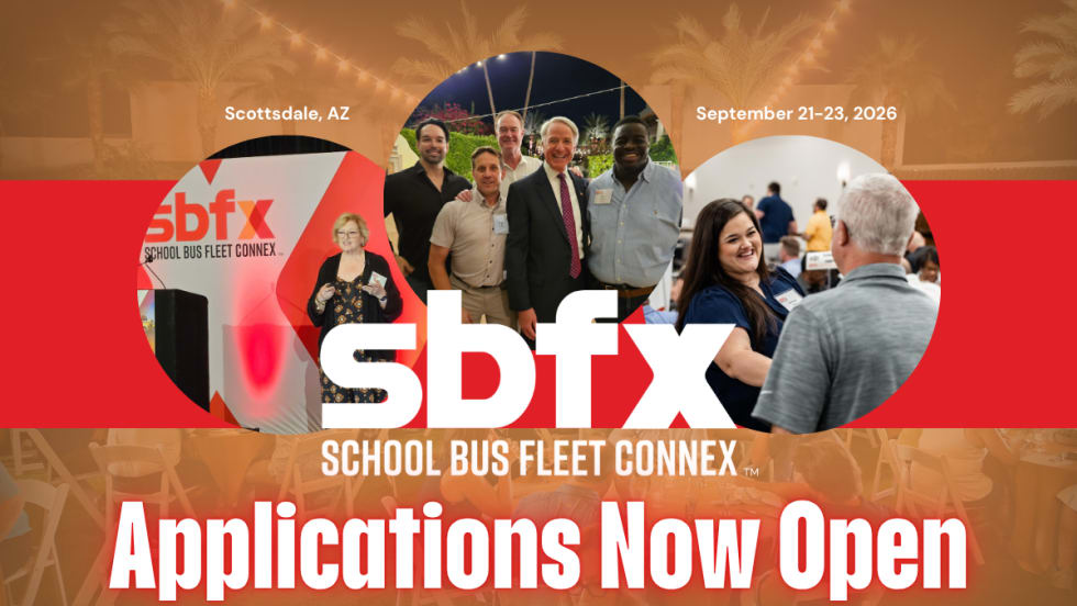 a collage of photos from past SBFX events with an orange overlay and text that says "SBFX applications now open"