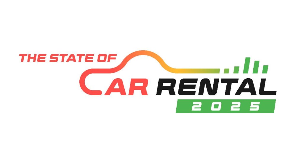 A colorful logo for State of Car Rental survey.