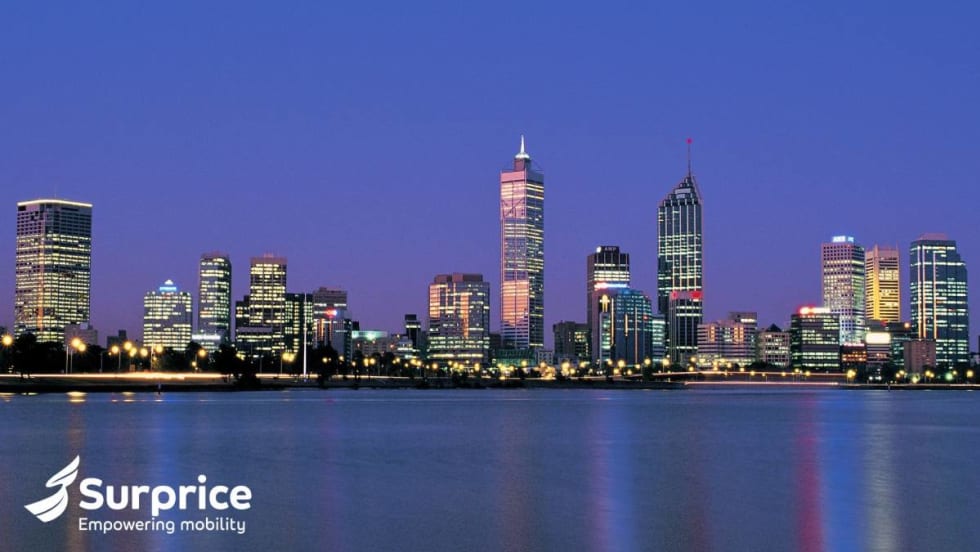 Downtown skyline of Perth, Australia.