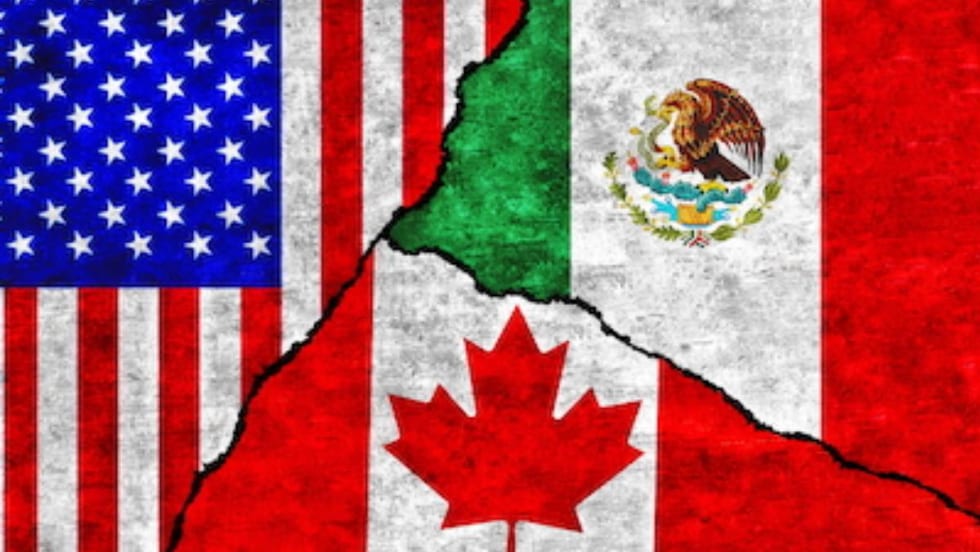 Flags from the U.S., Mexico, and Canada