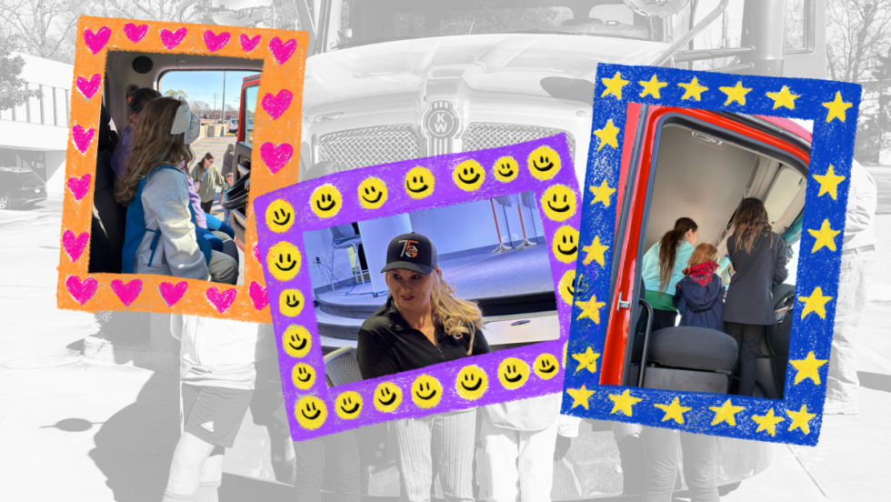 Girl Scouts at Touch a Truck event