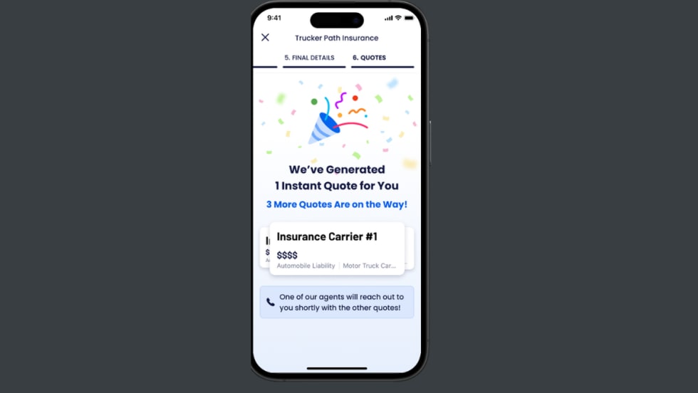 Trucker Path insurance. 