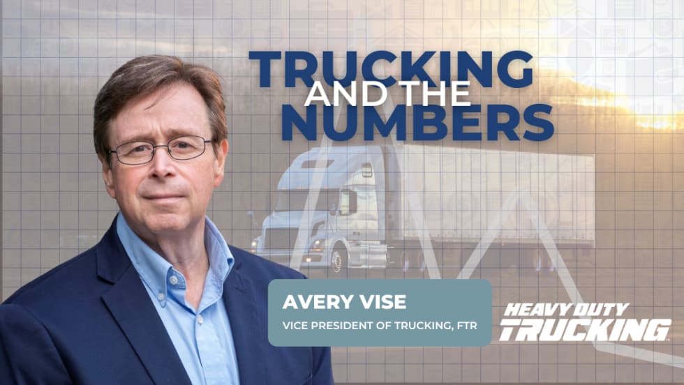 "Trucking and the Numbers" graphic with Avery Vise