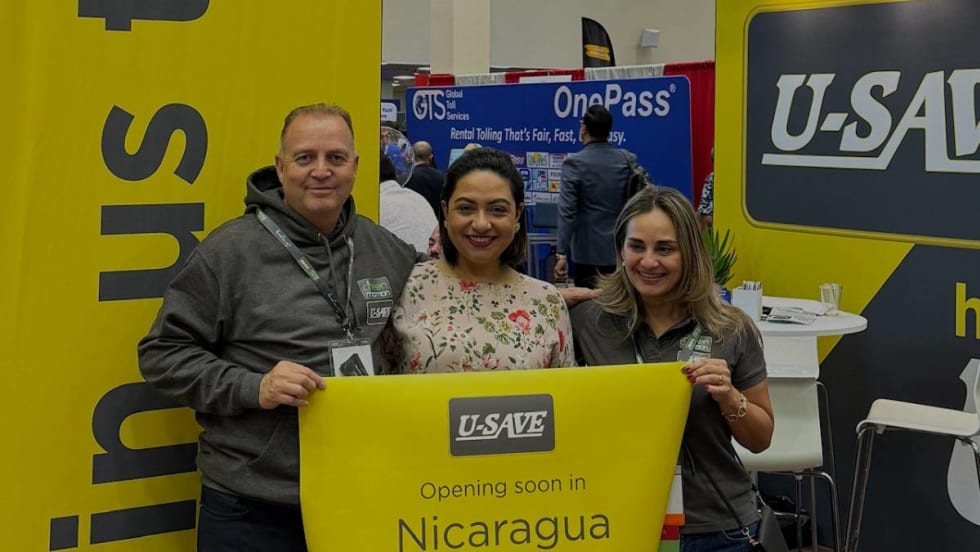 Photo of U-Save car rental's executive team at the new Nicaragua airport location.