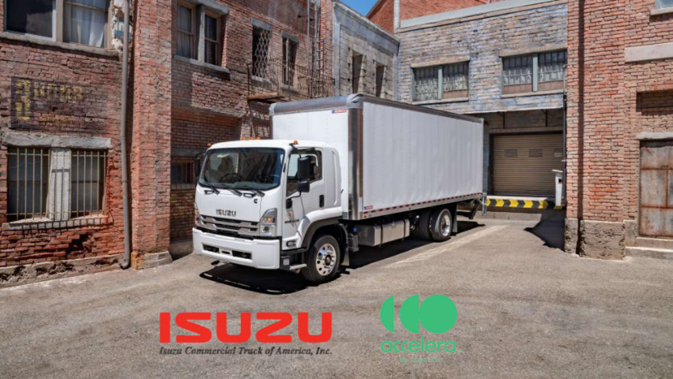 Isuzu cabover truck.