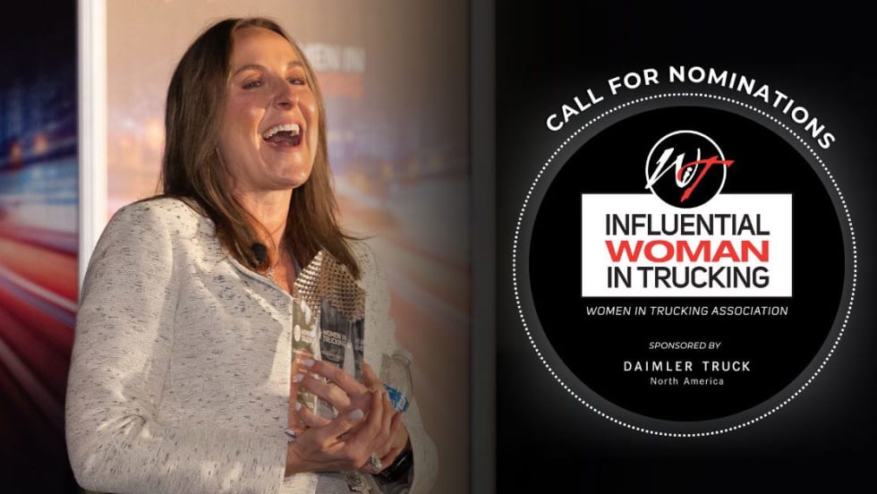 Women in Trucking promotional photo.