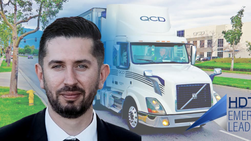 Xavier Alcala graphic with QCD truck in background