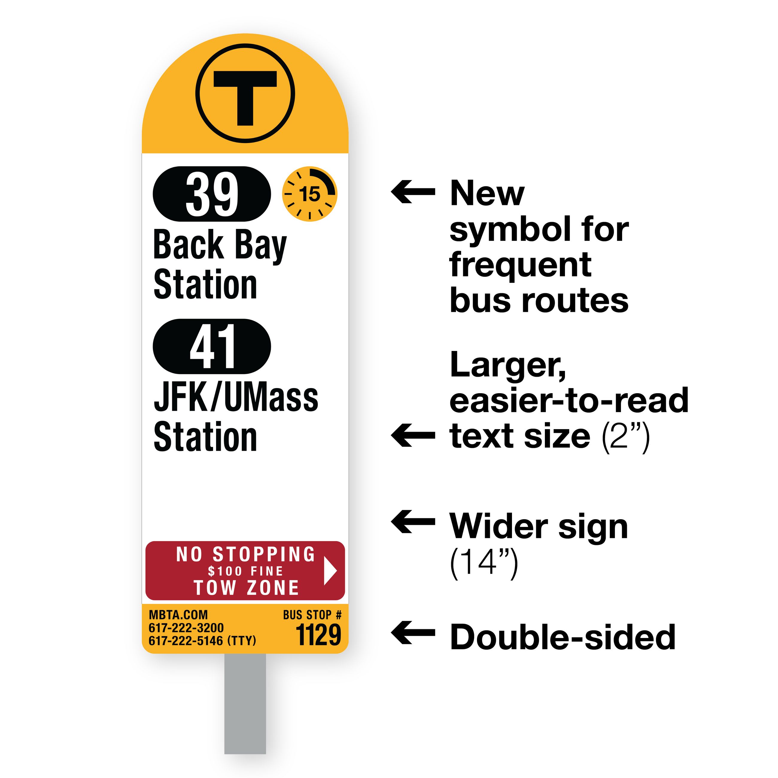 MBTA Launches Improved Bus Stop Signage Pilot | Metro