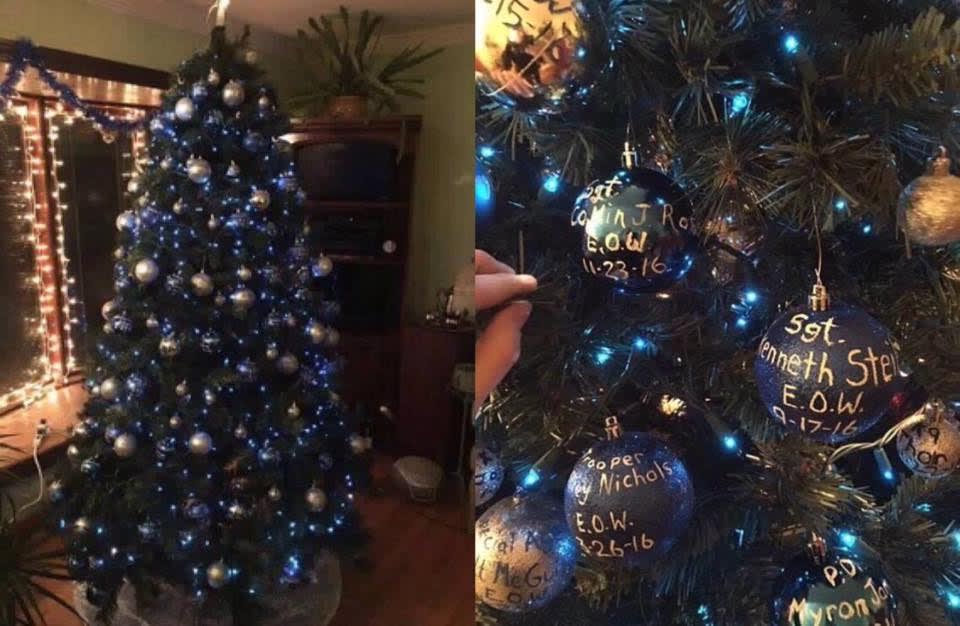 Ohio Officers Go to Wrong Address on Call, Find Moving Holiday Tribute to Fallen