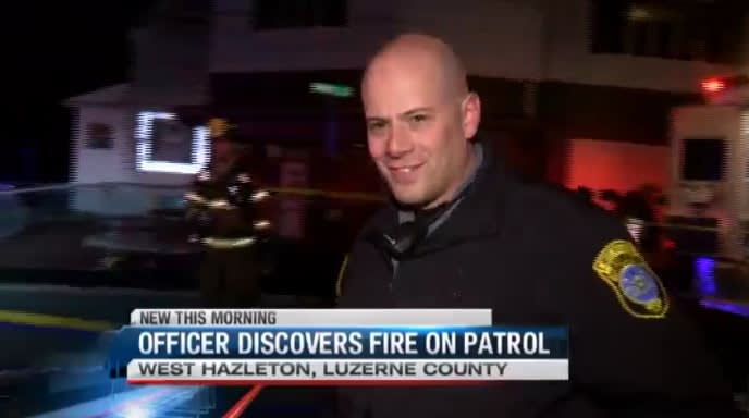 PA Officer Helps Fire Victims Out of Burning Home