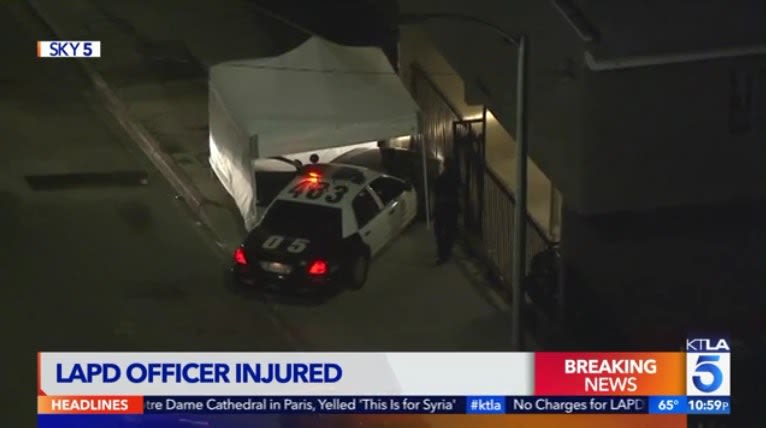 Video: LAPD Officer Injured Responding to Man With Gun Call; Suspect Dead