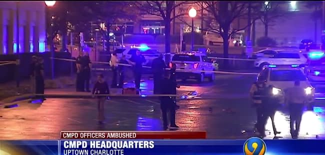 Video: Charlotte Officers Ambushed in HQ Parking Lot, Suspect Dead