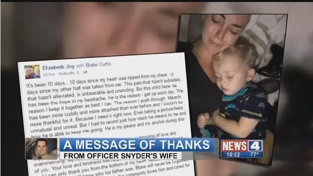 Video: Wife of Slain MO Officer Thanks Community for Support
