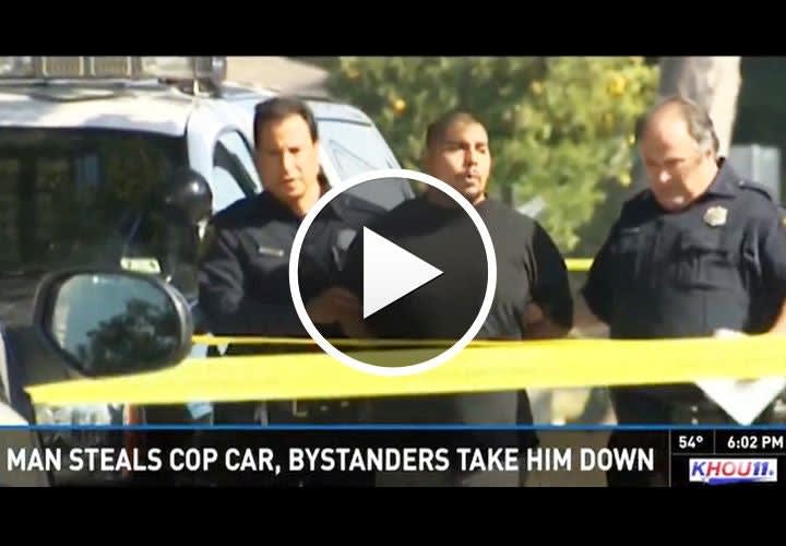 Video: Citizens Stop Man Who Stole Houston Squad Car