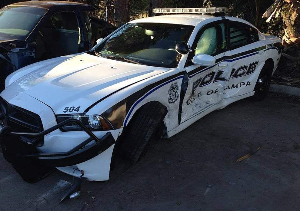 Tampa Officer Hit By Wrong Way Driver