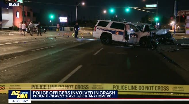 Phoenix Officers Seriously Injured in Crash