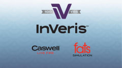 Blue graient background with logos for InVeris, Caldwell, and FATS.