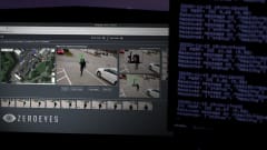 Screenshot image of gun detection software showing images of firearm detections.