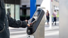 Denver RTD riders using Tap-n-Ride fare payment system.