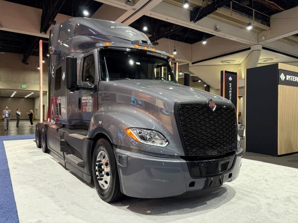 International autonomous truck at ATA MC&E expo